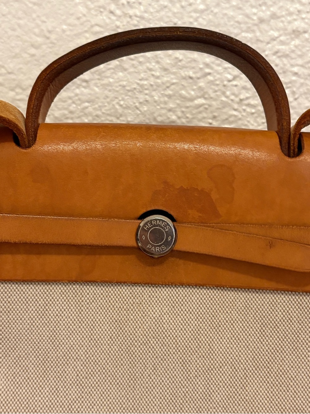 Authentic Hermès Toile Canvas Herbag - Vintage - Picture 2 of 16